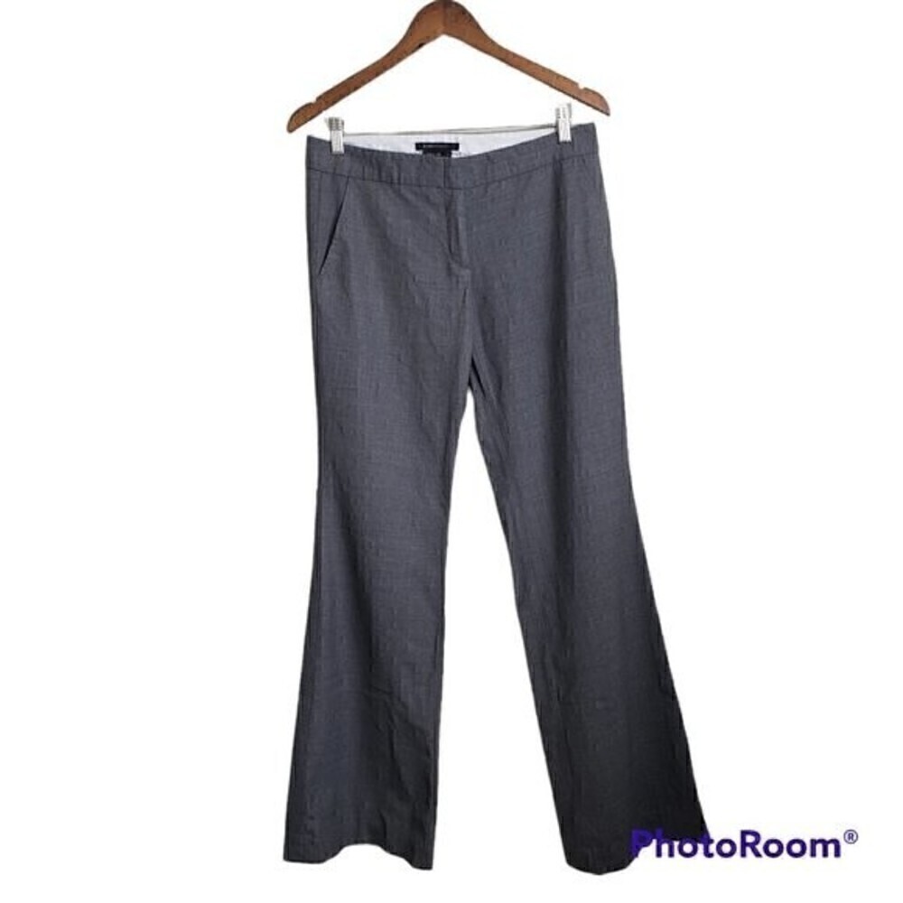 Bcbg Maxazria Carla Straight Leg Gray Wool Trouser Pants Size 8